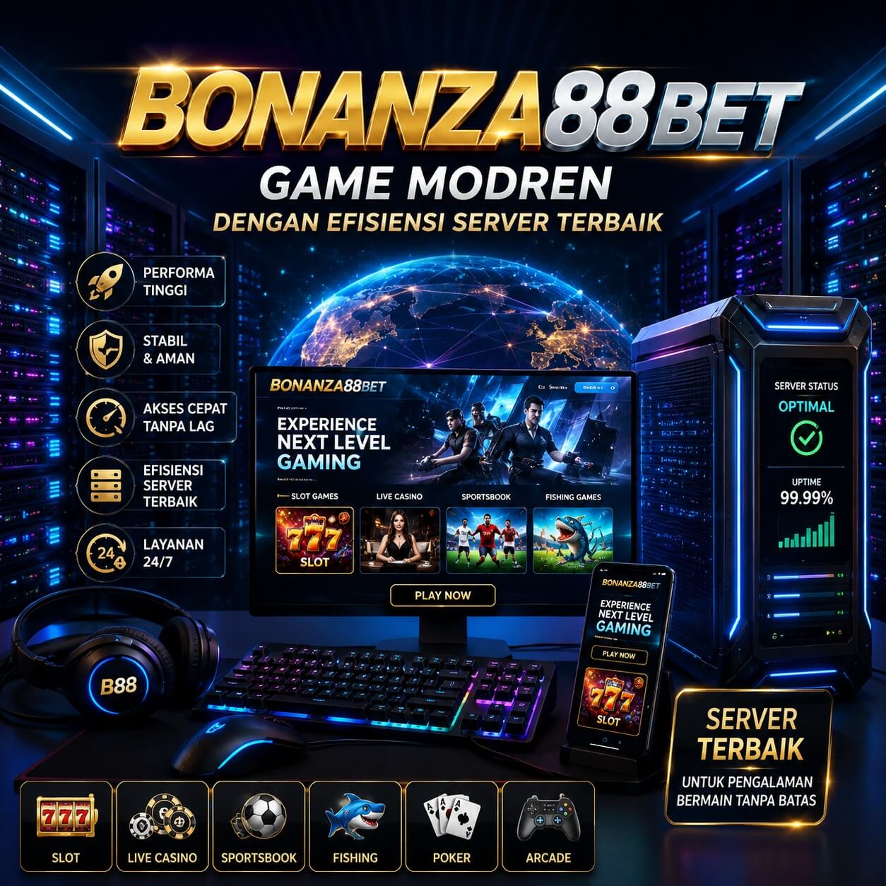 BONANZA88BET: Nikmati Game Gacor dengan Provider Populer